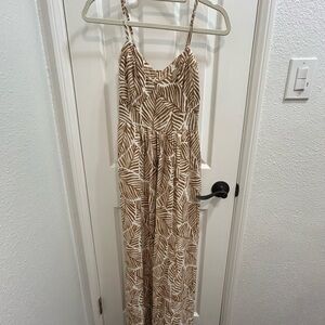 Millibon Brown and White Patterned Pantsuit